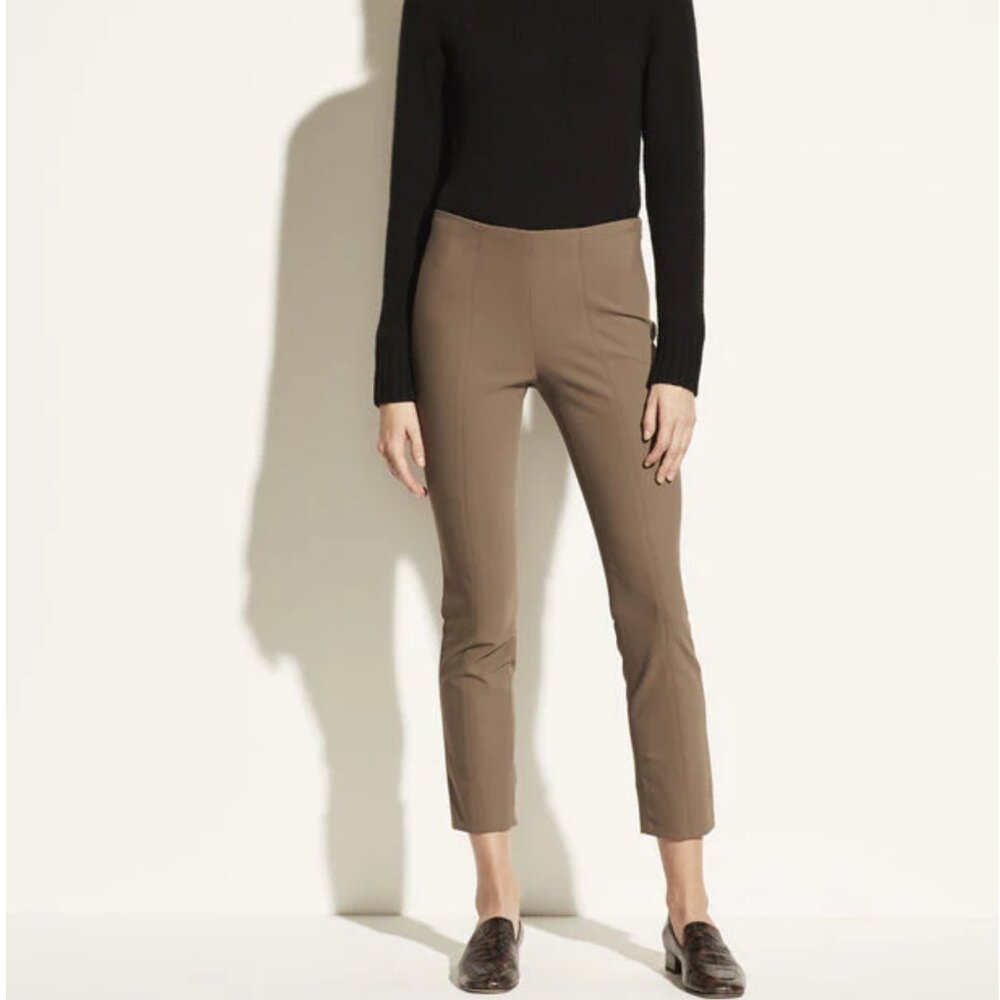 Vince Stitch Front Seam Ponte Legging, Size Small, Taupe